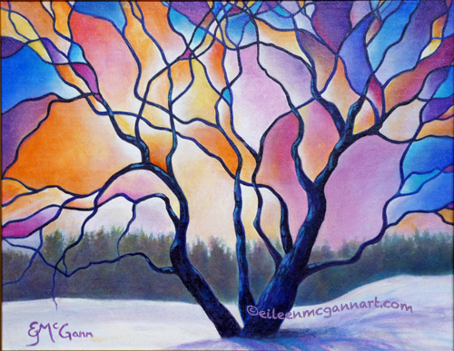 Winter Chapel painting